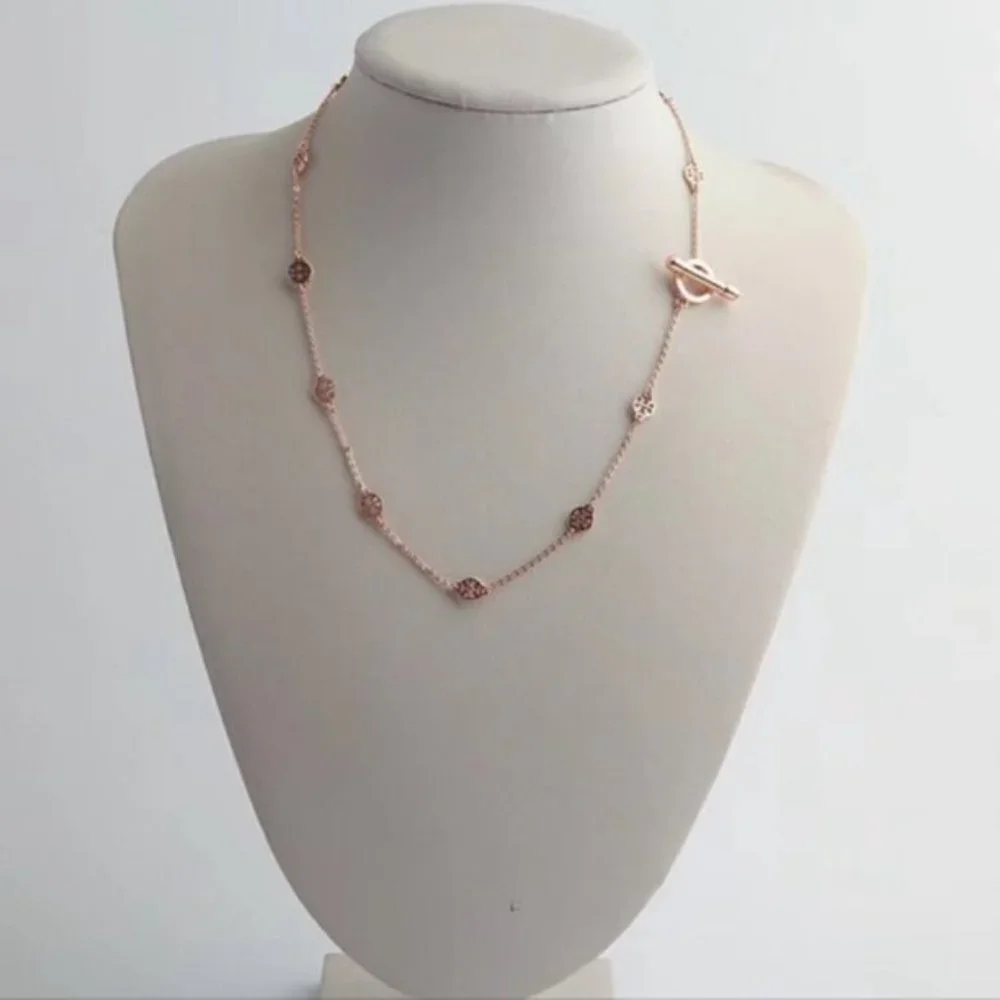 Tory Burch Mini Logo Gold Necklace - Picture 5 of 5